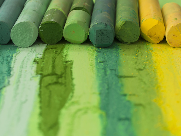 colorful artistic crayons