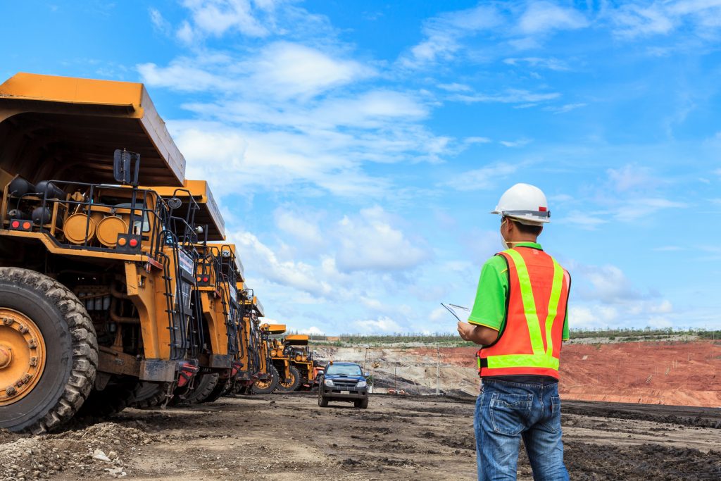 Worker in lignite mine at north of THAILAND