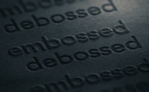 Embossing nameplate designs