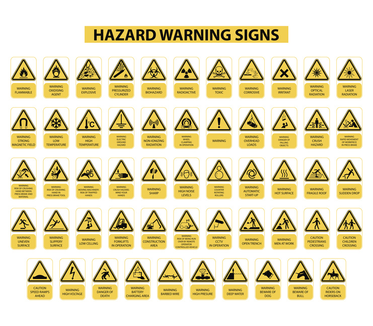 Warning Hot Hazard Hazard Labels LABEL DECAL STICKER 