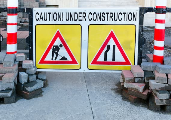 construction warning labels and architectural labels