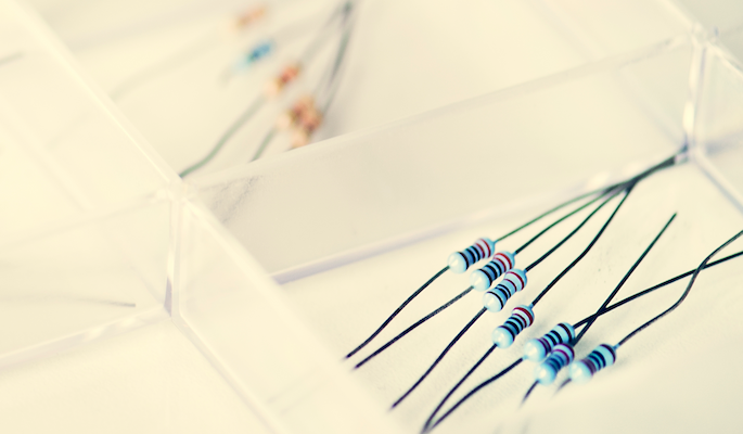 resistors in computer circuit board