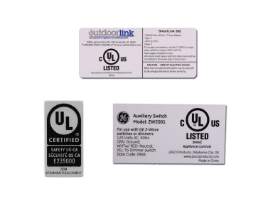 UL Certified & Classified Labels
