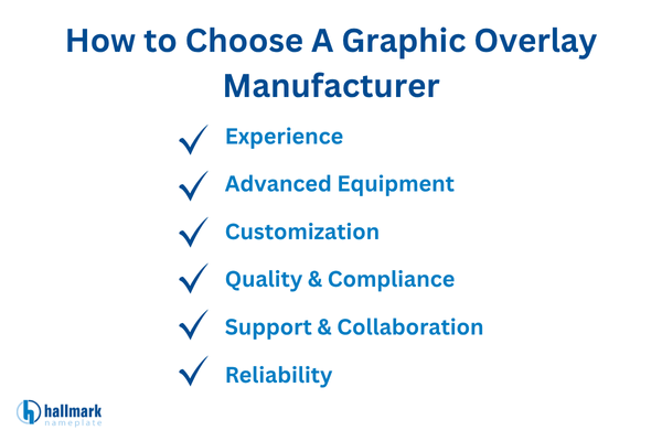 choose manufacturer for graphic overlays