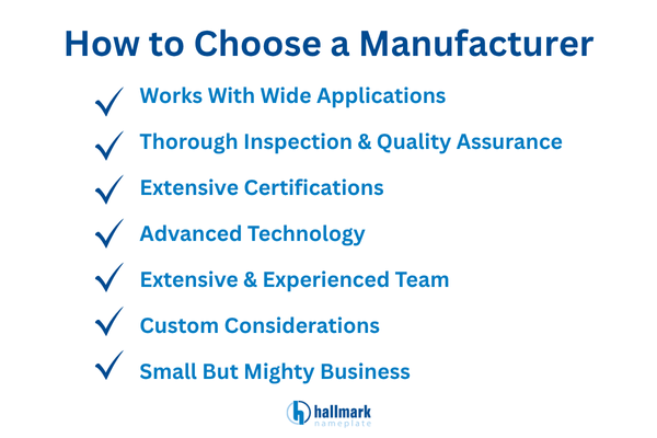 considerations for manufacturer