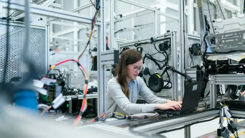 Product identification prototype engineering Engineer validating a product identification prototype before short run manufacturing and production