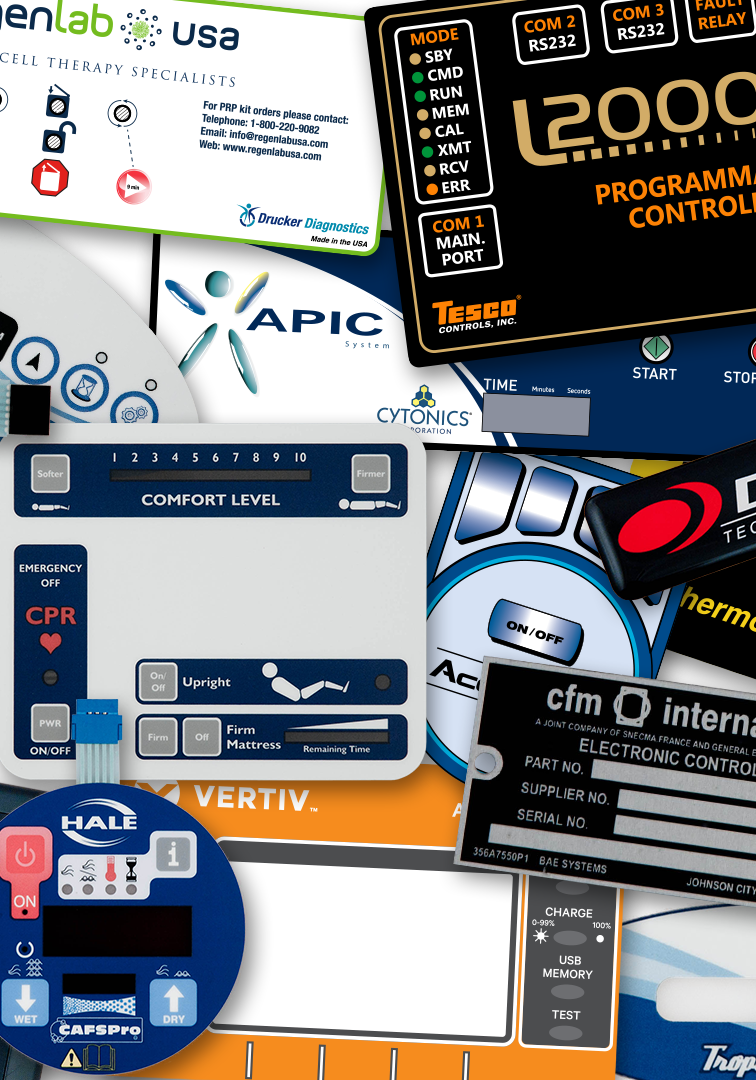 hallmark nameplate custom nameplate, graphic overlay, electronic assembly, and membrane switch manufacturer